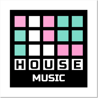 HOUSE MUSIC  - Grid Posters and Art